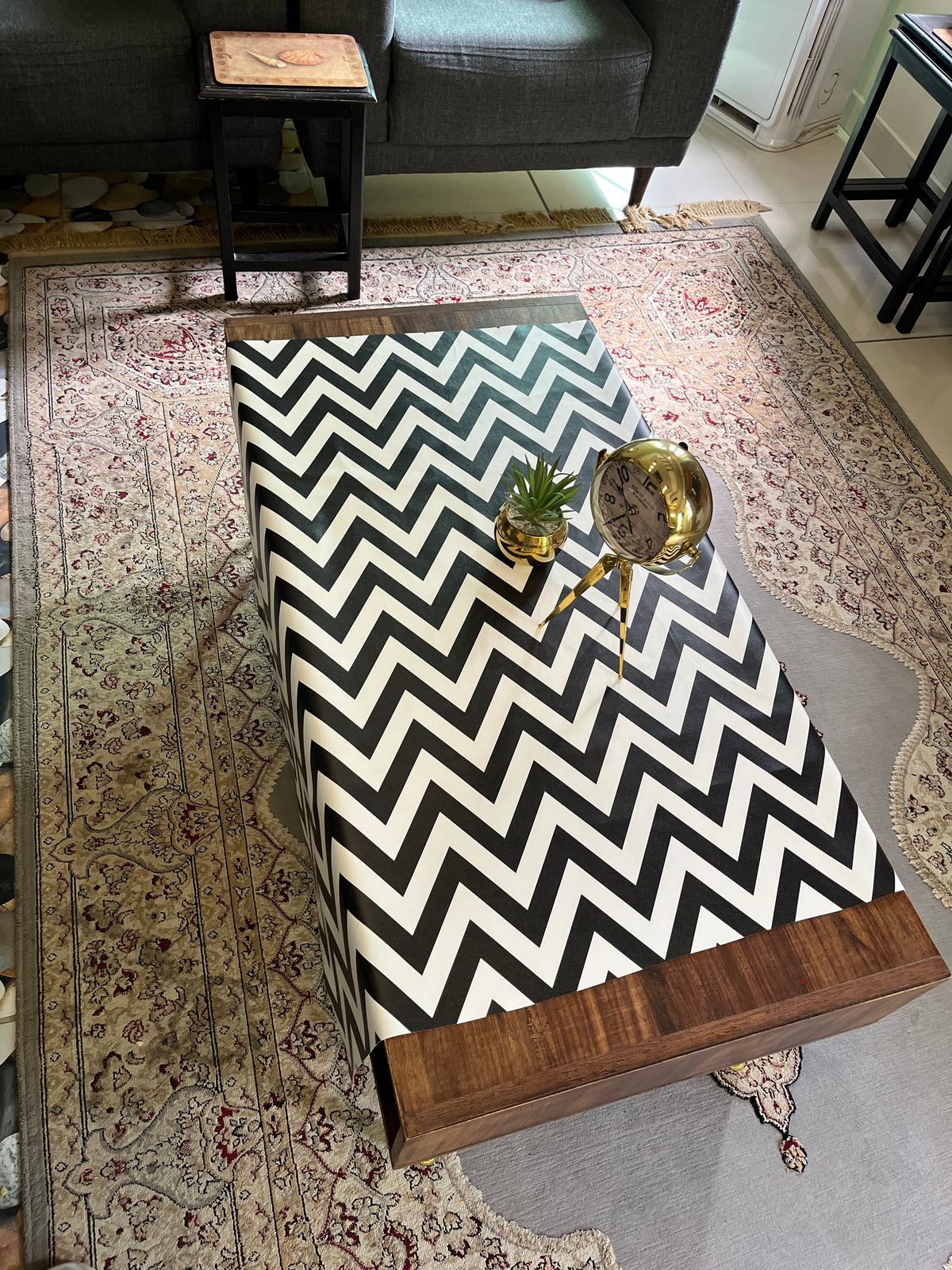 Beige Burberry Check Pattern | PU Leather Table Covers